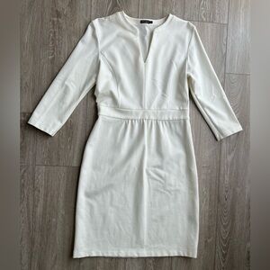 J. McLaughlin Cream Tailored Classic Midi Dress size S